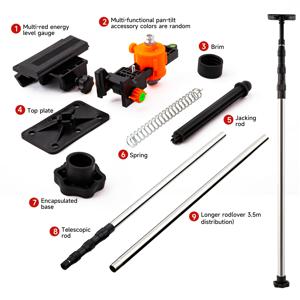 TEMU 15.4피트/4.7미터 두꺼운 스테인리스 튜브가 있는 헤비듀티 텔레스코픽 레벨링 폴 - 조절 가능한 높이, 모든 레벨링 도구와 호환 가능, 전원 필요 없음, 사용하기 쉽고 신뢰성이 뛰어난 건설용, DIY, 홈 개선, 건설 장비, 매끄러운 메탈릭 마감, 내구성 있는 구조, 텔레스코픽 스탠드, 레벨 스탠드, 레이저 레벨용 삼각대, 레이저 사각형