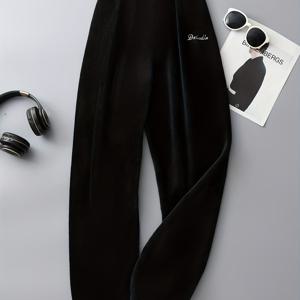 TEMU 남성용 단색 따뜻한 플란넬 파자마 바지, 스타일리시한 올매치 바지, 여름철 편안하고 통기성이 좋은 바지|파자마|여름바지|여름잠옷