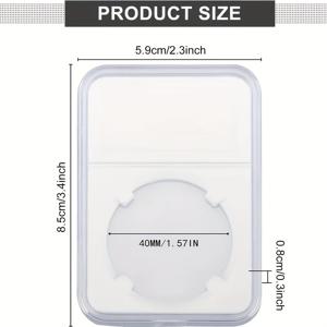 TEMU 10개 실버 코인 디스플레이 & 보호 박스 - 모건, 평화, IKE 달러에 완벽 | 튼튼한 플라스틱, 스냅 클로저 보관 케이스, 코인 등급, 코인 보관, 38.5/40mm