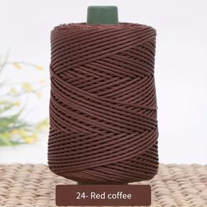 TEMU 경량 아이스 헴프 실 두꺼운 중공 실 아이스 실크 실 수제 뜨개질 가방 쿠션 여름 쿨 선 햇 스레드 - 100% 폴리에스터, 혼합 색상