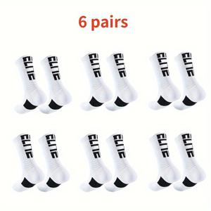 TEMU 6켤레 3켤레 묶음 남녀 공용 스타일 아웃도어 사이클링 등산 스포츠 캐주얼 양말 타월 밑단 두꺼운 미끄럼 방지 땀 흡수 양말, 땀 방지