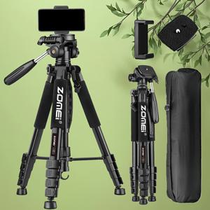 TEMU ZOMEI 알루미늄 합금 삼각대, 74인치 전문가용 고강도 카메라 마운트, 듀얼 퀵 릴리스 플레이트, 폰 클립, DSLR, SLR 카메라, 폰, 프로젝터, 스포팅 스코프, 웹캠용 캐리 백 - 충전되지 않음