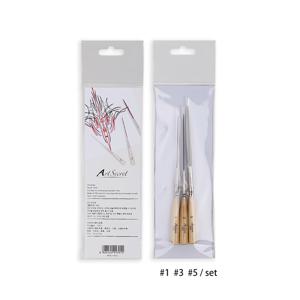 TEMU 1-3pcs ARTSECRET 긴 머리 모프 브러시 세트, 나무 손잡이 스테인레스 스틸 페릴, 아크릴, 워터 컬러 페인팅용 미세 린러 브러시