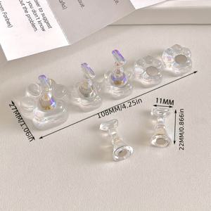 TEMU 오로라 보레알리스 네일 아트 도구, 레이저 캣 폴 네일 베이스, 착용 가능한 연습용 네일 팁 디스플레이 스탠드, 네일 아트 액세서리, 무향, 발, 손, 네일 케어 제품