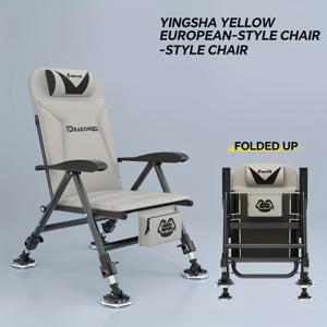 TEMU 조절 가능한 경사 각도, 가벼고 튼튼한 텅스텐 스틸 프레임, 인체공학적 등받이 및 팔걸이를 갖춘 강력한 전지형 낚시 및 캠핑 의자. 야외 활동, 캠핑, 낚시, 하이킹, 피크닉을 위한 접이식 디자인 - 휴대 가능, 내구성|캠핑의자