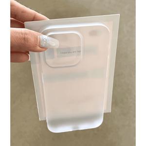 TEMU 아이폰 17Air 16 15 14 Pro Max Plus 12 13 11용 다섯 가지 컬러의 초슬림 무광 투명 휴대폰 케이스, 소프트 반투명 충격 방지 슬림 라이트 베이지 뒷면 커버|폰케이스|아이폰케이스|케이스