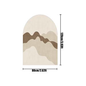 TEMU 거실, 침실, 공부실용 8.79mm 두께 폴리에스터 블렌드, 수건 세탁 가능, 웨이브 디자인, 의자, 커피 테이블, 코트 랙, 문용 가벼운 좌석 매트 - 우아한 홈 데코