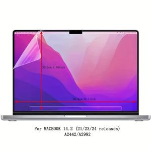 TEMU 1pc PET 소프트 필름 스크린 보호기, 노트북용, 3H 경도, 매트 핏, 스크래치 방지, 반지름 방지, 설치가 쉬움, 보호 및 스타일을 추가함, 노트북 스크린 보호기