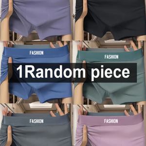 TEMU 1개 남성용 통기성 박서 브리프 - 부드러운 스트레치 노쇼 속옷, 다양한 색상 옵션 (블랙/다크 그레이/네이비/퍼플) - 편안한 핏 캐주얼 & 짐 쇼츠 스타일, 로우라이즈 탄성 허리밴드 - 캐주얼 복장용 디스크리트 박서 쇼츠