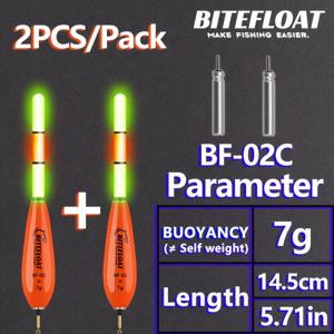 TEMU 2pcs 낚시 발광 전자 플롯 낮과 밤 듀얼 사용 두꺼운 플롯 높은 투과율 LED 라이트 스틱 대형 플로티비티 5g-18g 짧은 스타일로 긴 거리 캐스팅에 CR425 사용