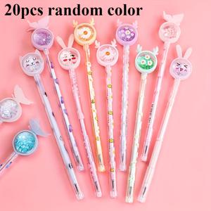 TEMU 10/20개 반짝이는 나비와 꽃 젤 펜 - 다양한 색상, 반짝이는 나비와 꽃이 있는 파스텔 디자인, 데이 선물과 파티 선물, 학교 용품 | 재미있는 디자인 | 반짝이는 효과, 귀여운 펜