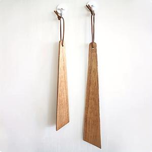 TEMU 핸드메이드 나무 스패출러, 가볍고 걸이 가능한 야외 캠핑용, 논스틱 삼각형 요리 도구, 튀김용 솔리드 우드 주방 턴어, 팬 뒤집기 스패출러