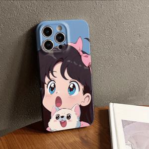 TEMU 아이폰 16/15/14/13/12/7/8/6, 플러스/프로/프로 맥스, X/XS/XR/XS 맥스 호환 레트로 필름 스타일 디자인의 귀여운 만화 폰 케이스 - 렌즈 보호용 베젤 포함, 생생한 프린트