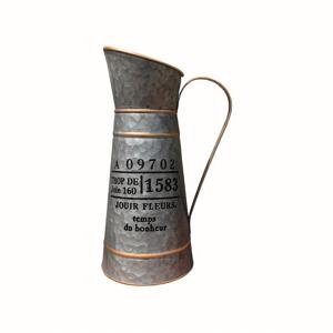 TEMU 빈티지 그레이 메탈 화분 & 물통 - 원통형 틴 캔 플랜트 화병, 테이블 센터피스용 - 러스틱 장식용 꽃 홀더