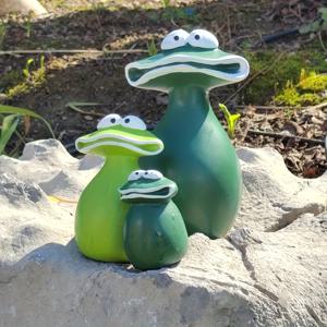 TEMU 3pcs 대형 개구리 가족 세트 - 창의적인 실내 및 실외 레진 장식용 귀여운 개구리 캐릭터, 가정 및 정원 장식, 정원 장식|즐거운 디자인|세밀한 공예