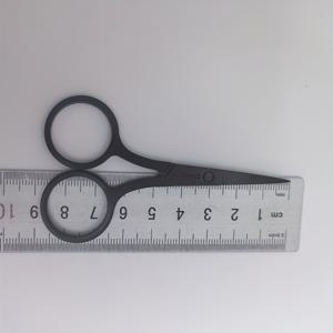 TEMU 1개 날카로운 작은 가위 블랙 코팅 스테인리스 스틸 가위 바느질 손공예 종이 절단 실 머리 가정용 가위