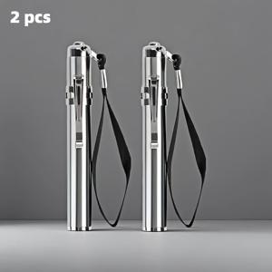 TEMU 스테인리스 스틸 LED 미니 핸드헬드 플래시라이트, 야외 캠핑 및 낚시용 휴대용 키체인 라이트 - 초소형 AAA 배터리 구동 포켓 토치 (계란 검사기 테스터 포함, 선물 준비 완료 - 배터리 미포함)