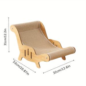 TEMU 튼튼한 시살 로프 고양이 스크래처 의자 - 내구성 강하고 긁힘 방지 기능의 캐주얼 소파, 고품질 대형 고양이 라운지 스크래치 장난감