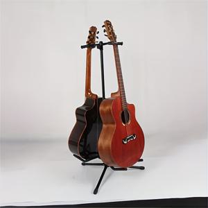 TEMU 휴대용 접이식 조절 가능한 기타 스탠드, U자형 스폰지 패드, 이중 헤드 잠금 스트랩 지원, 튼튼한 삼각대 베이스, 쉬운 설치 우뚝한 악기 홀더, 스테이지 및 스튜디오에 적합