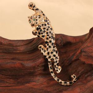 TEMU 1개 OESDPHS 럭셔리 바로크 브로치 - 우아한 치타/호랑이/표범 동물 핀, 블랙 & 골드 스팟, 불규칙한 형태의 피스, 여성 & 남성용, 웨딩, 파티, 일상 주얼리 선물 - 내구성 있고 다재다능한 디자인, 재킷, 드레스, , 코트에 완벽 - 화려한 골드톤 고양이 브로치, 반짝이는 검은 눈과 발바닥, 독특하고 고급스러운 액세서리