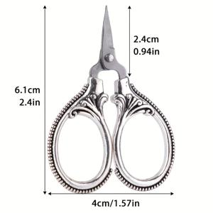 TEMU 품격 있는 스테인레스 스틸 꽃 모양 미미 가위 - 4