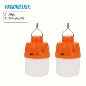 TEMU 2개 리항스타 캠핑 랜턴 - 초고휘도 LED 텐트 조명, USB-C 충전 기능, 휴대용 야외 전구, 오렌지색 캠팅 라이트 (텐트, RV, 백패킹, 비상용), 캠퍼 및 하이커를 위한 이상적인 선물, 가벼운 에너지 효율형 랜턴, USB 충전 가능, 캠핑 액세서리|캠핑랜턴