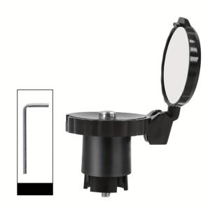 TEMU 1/2개 HD 광각 자전거 후면 거울 - 360° 회전형凸 렌즈, 접이식 투명 핸들바 거울, 내구성 있는 아크릴로 제작된 산악 자전거 및 사이클링 액세서리용, 검은색, 자전거 거울, 산악 자전거 기어, 세련된 디자인, 고품질 렌즈