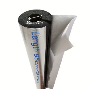 TEMU 37인치 자가 접착식 파이프 단열 튜브 - 프리슬릿 오프닝 및 알루미늄 포일 라이닝, 극한 추위(-32°F) 방지, 야외 파이프, 온수기, 스프링클러용 - 7/8