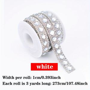 TEMU 1롤 자체 접착 레진 라인스톤 스트립 - 3야드/273cm, 반짝이는 다색 DIY PVC 장식 스트립, 의류, 재봉틀, 케이크 포장, 공예, 럭셔리 웨딩 부케, 크리스마스 트리용 - 결혼식, 크리스마스 파티, 기념일, 새해 선물에 이상적, 크리스마스 장식, 축제 공예, 반짝임 효과, 내구성 있는 공예 소재, 크리스마스에 가장 적합