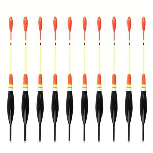 TEMU 10개 FTK 프로모션 낚시 플로트 세트 - 혼합 사이즈 & 색상, 3가지 색상, 잉어 낚시 액세서리에 이상적, 바다 보트 낚시, 스피닝 기술, 축제 낚시 액세서리|생동감 있는 플로트|내구성 있는 낚시 장비, 낚시 플로트, 배터리 미포함