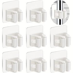 TEMU 10개 다기능 보조 후크, 드릴링 필요 없음, 벽걸이 강력 접착 걸이, 화장실 빗자루, 걸레 클립, 차고, 낚싯대, 자동차 및 가정용 수납에 적합, 유용한 도우미, 후크, 욕실 수납,모던 후크,세련된 디자인,고품질 접착제,내구성 있는 플라스틱,다용도 후크,수납 후크,청소 전문가,차량 소유자