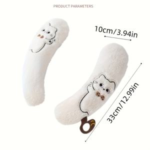 TEMU 손잡이 달린 귀여운 변기 커버 - 부드러운 플러시 쿠션, 미끄럼 방지 욕실 매트, 간편한 청소 변기 보호대 (성인 및 노인용), 전기 불필요, 재미있는 디자인, 튼튼한 소재, 홈 케어