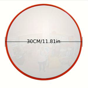 TEMU .8인치 야외 광각 볼록 거울 (가림막 포함), 실내/외 사용에 적합, 대형 볼록 거울, 차량용 차선 거울, 야외 볼록 거울, 간편한 설치, 실내 모니터링, 반사 디자인, 견고한 프레임, 내후성