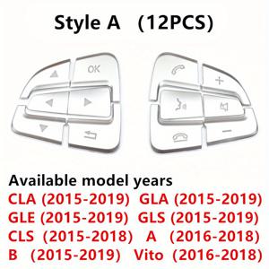 TEMU 벤츠 C200L GLA CLA GLE GLC GLS CLS B 클래스에 적합한 웨이팅 수정 스티어링 휠 버튼 보호 장식 패치
