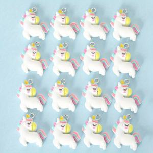 TEMU 16pcs 유니콘 무지개 말 펜던트 캔디 컬러 수지 매력 Diy는 목걸이 귀걸이 펜던트 열쇠 고리 등을 만들 수 있습니다.
