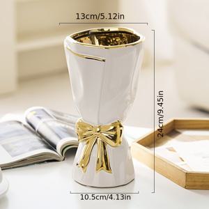 TEMU 꽃꽂이용 대형 세라믹 화병 - 물 채워진 공예 재료