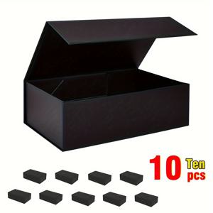 TEMU 10개 매직 클로저 선물 상자, 직사각형 접이식 종이 상자, 크리스마스, 데이, 생일, 결혼 선물, DIY 공예용 사틴 리본 포함