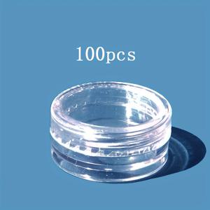 TEMU 100개, 1g 투명 플라스틱 크림병 슈퍼 미니 작은 크림병, 페이스 크림 아이 크림 립스틱 및 기타 샘플 하위 포장용 빈 병|립스틱