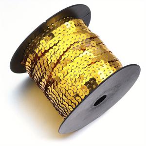 TEMU 1 롤/백 100 야드/롤 연결된 세퀴크래프트 플랫 비즈 PVC 의류 세퀴 DIY 의류 액세서리 만들기 액세서리