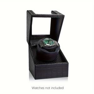 TEMU 1개 Simplewis 자동 시계 와인더 - 조용한 모터 & 싱글 슬롯 시계 박스, USB/배터리 전원 (USB 전원 시계 호환), PU 가죽 케이스 & 메모리폼 베개, 남녀 공용 자동 시계용