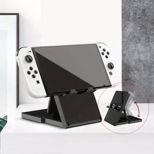 TEMU 닌텐도 스위치 스탠드, ABS 소재, 접이식 데스크탑 거치대, 다각도 클립 거치대, 충전 독과 호환되는 휴대용 서포트 스탠드