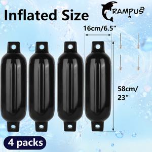 TEMU 4팩 헤비듀티 마린 보트 펜더 & 범퍼 - 대형 27