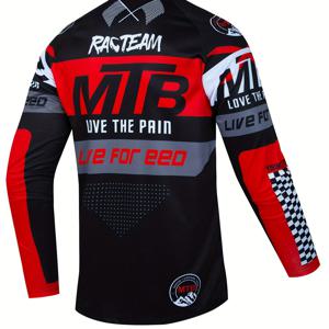 TEMU 2024년 신상 MTB | 남성용 긴팔 V넥 니트 스포츠 탑, 기하학적 패턴 및 열전사 프린팅 | 사이클링, 낚시, 데일리 & 캐주얼 웨어에 적합