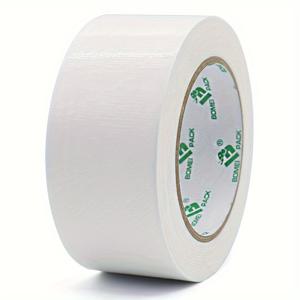 TEMU BOMEI PACK 고성능 화이트 덕트 테이프 - 천 표면, 고무 재질, 내수성, 다목적 찢을 수 있는 접착 테이프, 수리, 유지 관리 및 산업용, 2인치 x 1181인치, 190마이크 두께, 1개 팩