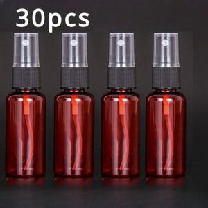 TEMU 30개 미니 스프레이 병, 30ml/1oz - 미세한 안개, 에센셜 오일, 뷰티, 헤어 & 청소용 블랙 캡이 있는 리필 가능한 플라스틱 병, BPA 프리, 무향료, 청소 용품 | 미세한 안개 분사기 | 내구성 있는 스프레이 병, 액체용 스프레이 병|오일스프레이