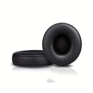 TEMU Beats Solo 2.0/3.0 무선 헤드폰용 시크한 레인 교체 이어 쿠션 1쌍, 편안한 프로틴 폼 이어패드, 오디오 기어 업그레이드 | 스타일리시 헤드폰 | 편안한 듣기