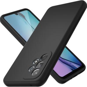 TEMU 삼성 A52/A52S/A32/A22/A12/A42/A72/M22/M32 스마트폰용 소프트 터치 블랙 실리콘 커버, 흡수 기능이 있는 디자인