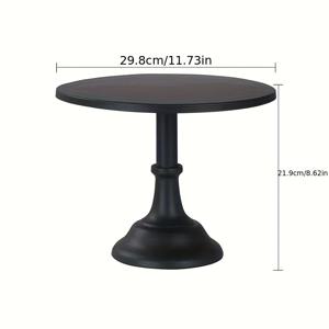 TEMU 우아한 블랙 아이언 케이크 스탠드 - 결혼식, 생일, 파티의 디저트 디스플레이에 완벽 | 다용도 & 튼튼한 원형 상단 | 할로윈, 크리스마스, , 추수감사절, 아버지의 날 장식, 케이크 장식 용품에 이상적