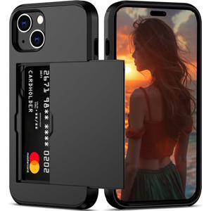 TEMU 아이폰 15 프로 맥스 / 14프로 / 13 / 12 / 11 / X / Xs / Xr / Xs 맥스 / 7 / 8 / SE 2022 2020 슬라이드 카드 케이스 아이폰 15 15프로 15플러스 15프로맥스 14프로 14플러스 13프로 12프로 X XS XR 7 8 플러스 SE2 SE3 코크 카드 슬롯 커버 아이폰13 프로 맥스 funda