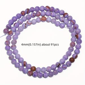 TEMU 천연석 딥 퍼플 페르시안 골프 차크드론 라운드 비즈 루스 스페이싱 비즈, 주얼리 만들기 DIY 고급 팔찌 목걸이 여성 선물용 (30/36/46/61/91개)